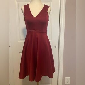 Altar’d State XS Burgundy Lace Back Swing Dress Fit & Flare